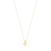 Lantisor aur 14K cu inima 45 cm DiAmanti KP0182PG14K-BO15NG14K_45cm-AS